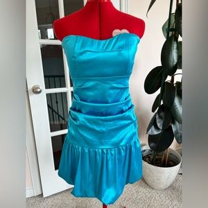 Charlotte Russe party dress, size large, blue. Good condition.